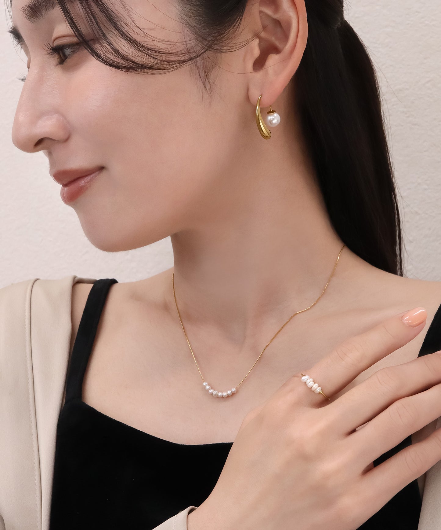 【今週末限定価格】blackdia ocean パールフックピアス