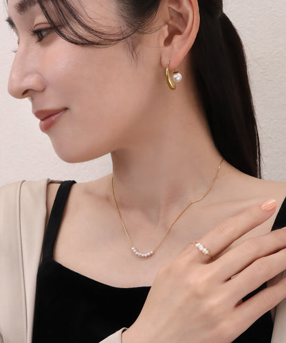 【今週末限定価格】blackdia ocean パールフックピアス