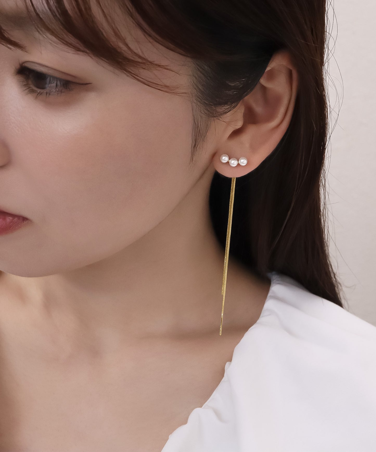 【今週末限定価格】blackdia ocean パール ロングチェーン ピアス/イヤリング