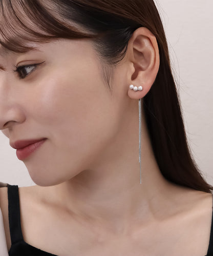 【今週末限定価格】blackdia ocean パール ロングチェーン ピアス/イヤリング