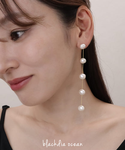 blackdia ocean バロックパール チェーンピアス/イヤリング