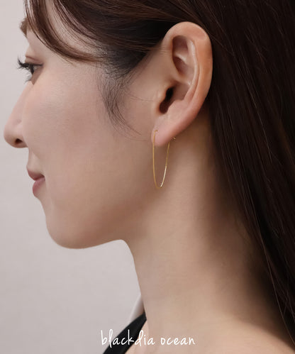 blackdia ocean ボックスチェーンピアス silver925