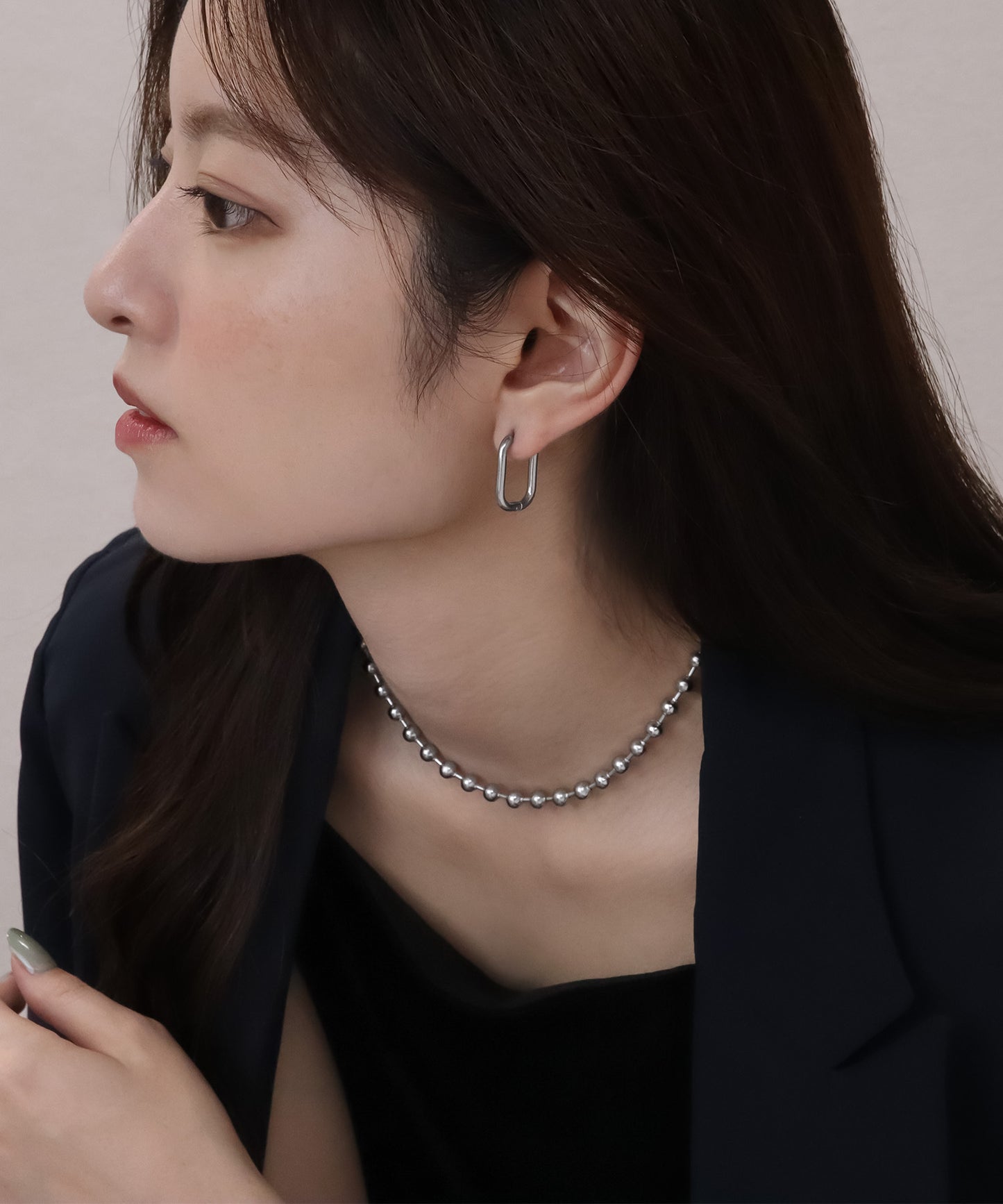 blackdia ocean オーバル フープピアス