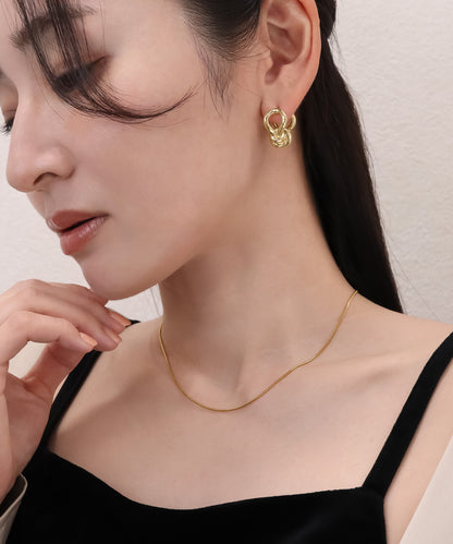 【今週末限定価格】blackdia ocean ノットデザインピアス