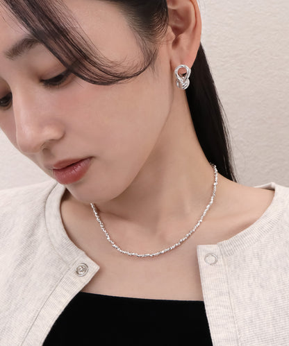 【今週末限定価格】blackdia ocean ノットデザインピアス