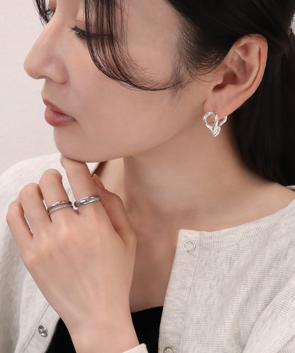 【今週末限定価格】blackdia ocean ノットデザインピアス