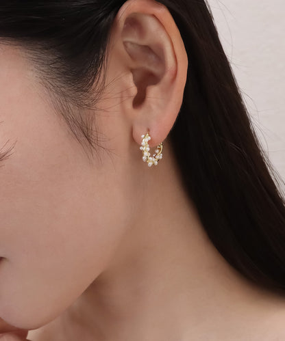 blackdia ocean パールラインツイストフープピアス/イヤリング