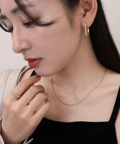 blackdia ocean ストーンオーバルフープピアス