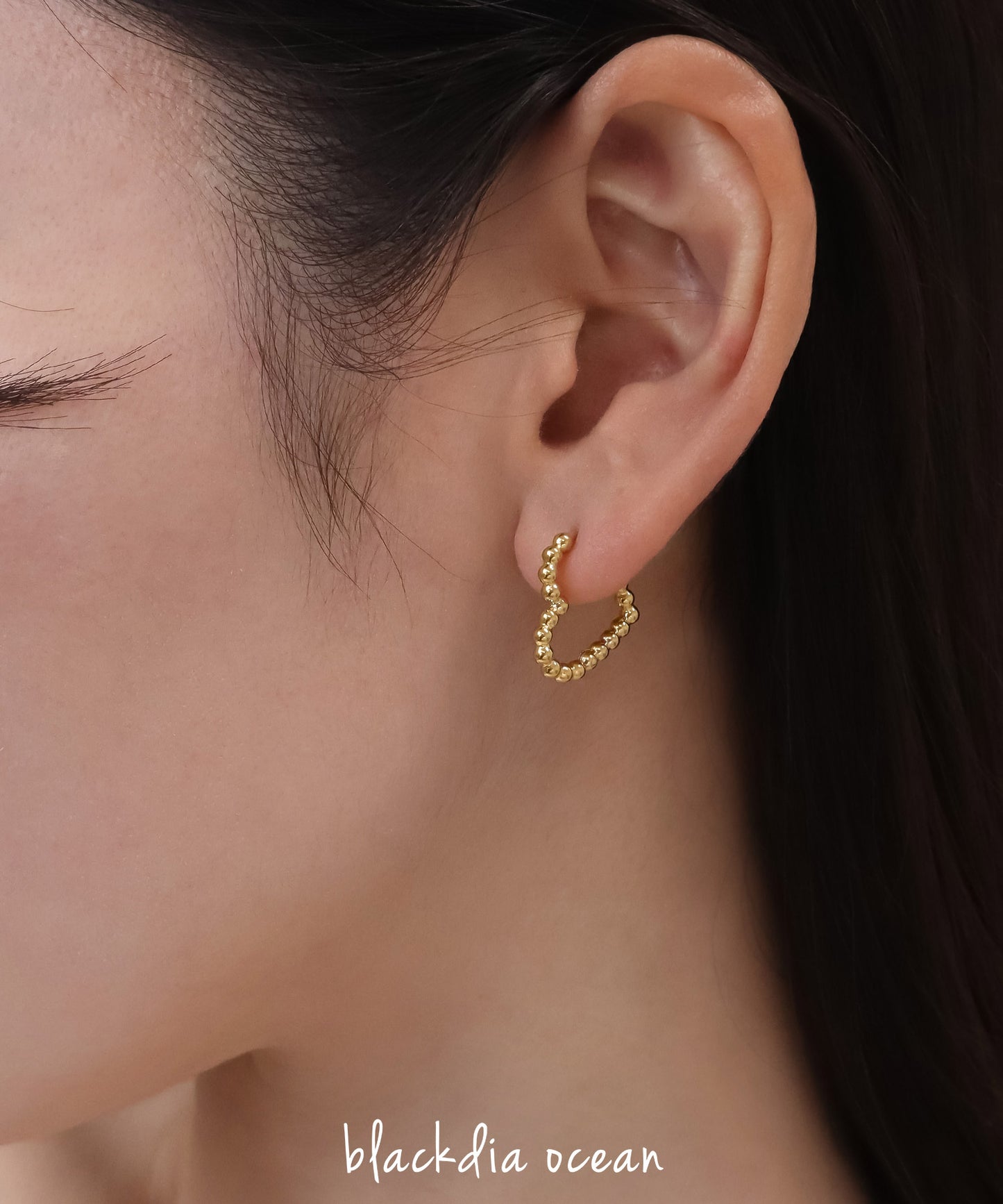 blackdia ocean ビーズハートピアス