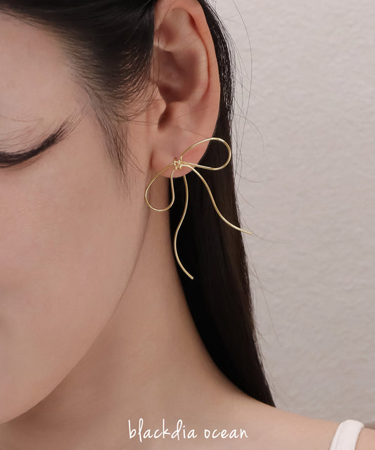 blackdia ocean ワイヤーリボンロングピアス