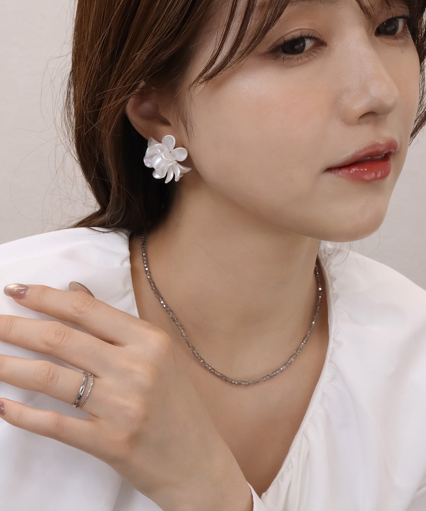 blackdia ocean カットビーズデザインネックレス