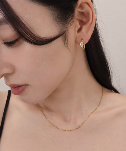 【今週末限定価格】blackdia ocean スキンペタルチェーンネックレス
