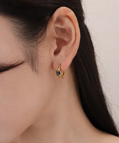 blackdia ocean ポイントストーン フープピアス