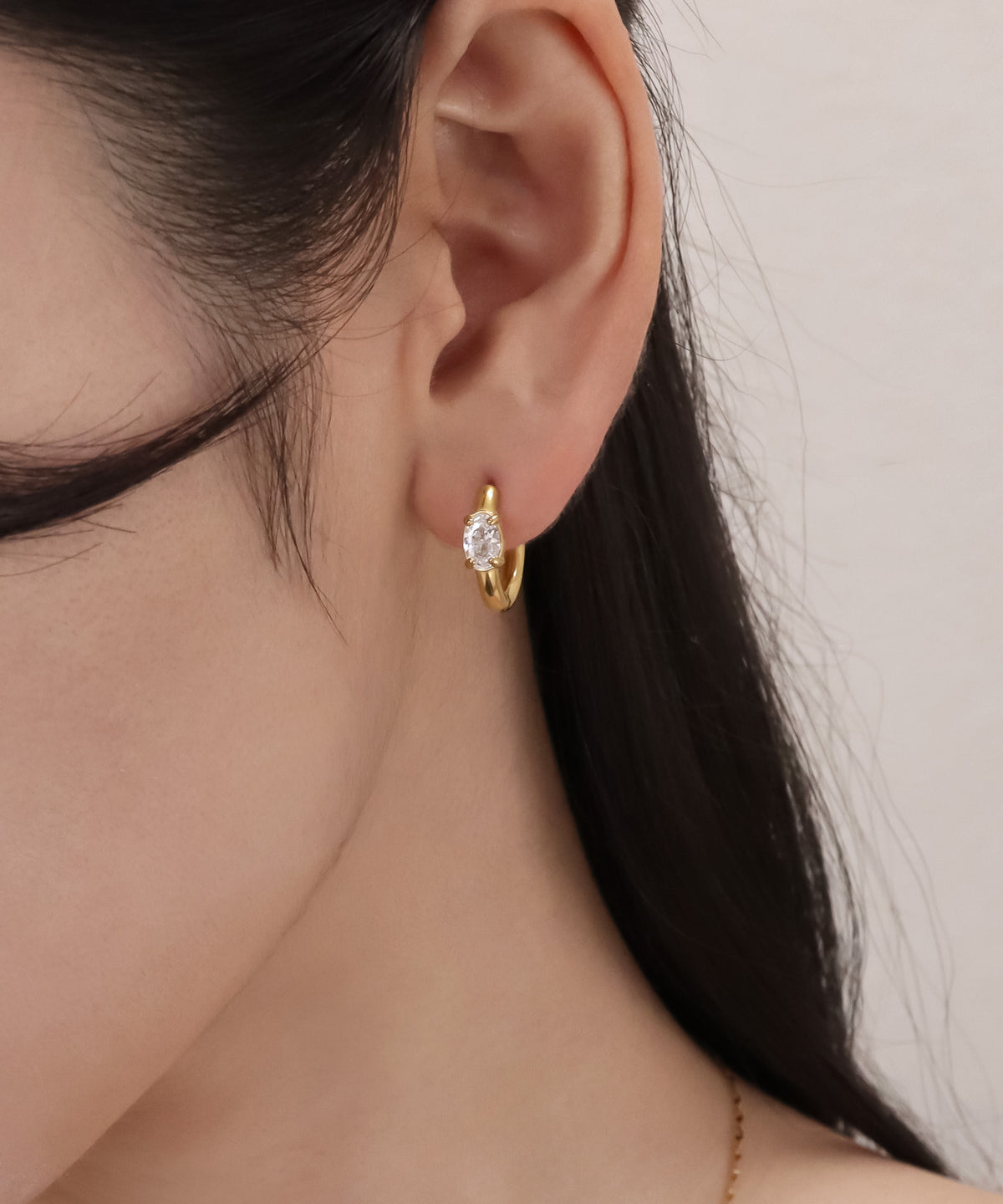 blackdia ocean ポイントストーン フープピアス