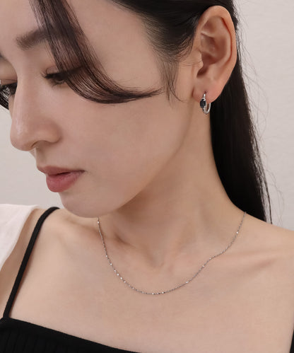 blackdia ocean ポイントストーン フープピアス
