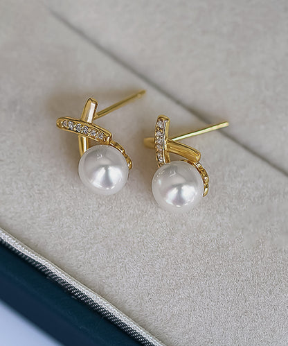 blackdia ocean ニュアンスクロス パールピアス/イヤリング