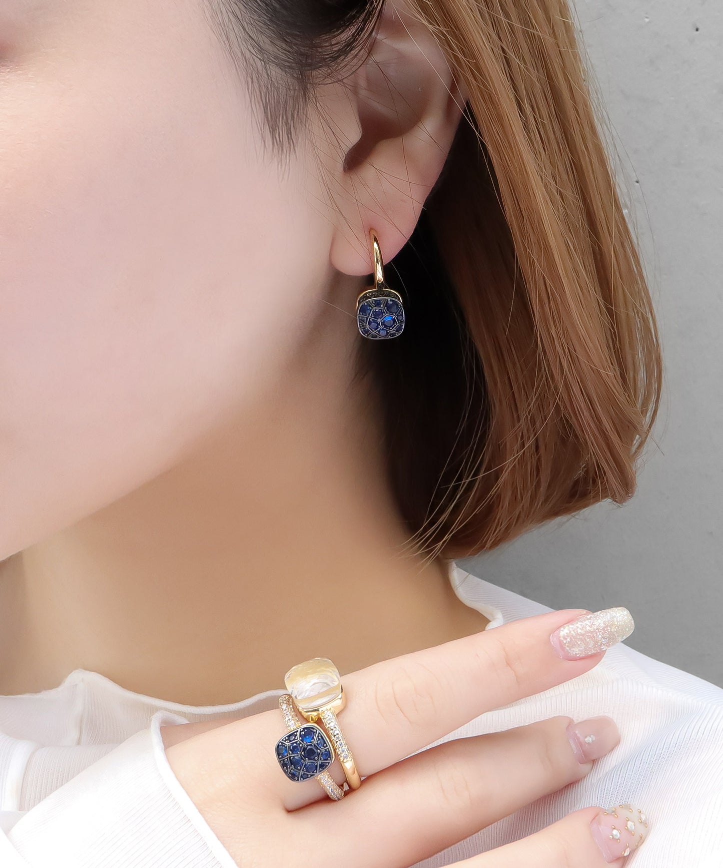 【SALE¥2,990→¥1,990】blackdia ocean ジルコニアクォーツリング