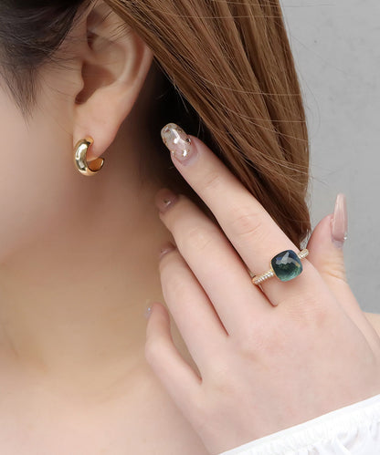 【SALE¥2,990→¥1,990】blackdia ocean ジルコニアクォーツリング