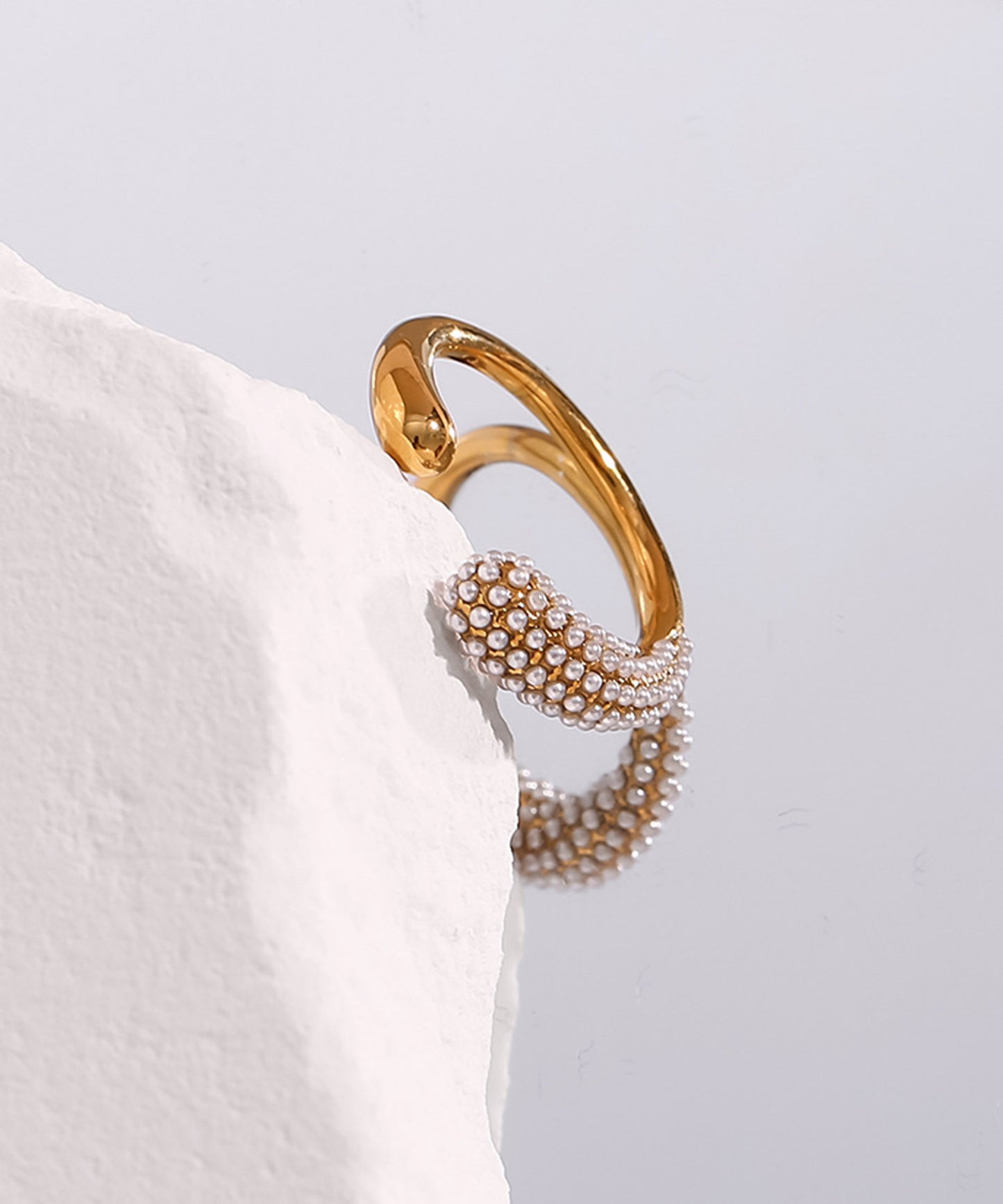 blackdia ocean ベビーパール オープンリング