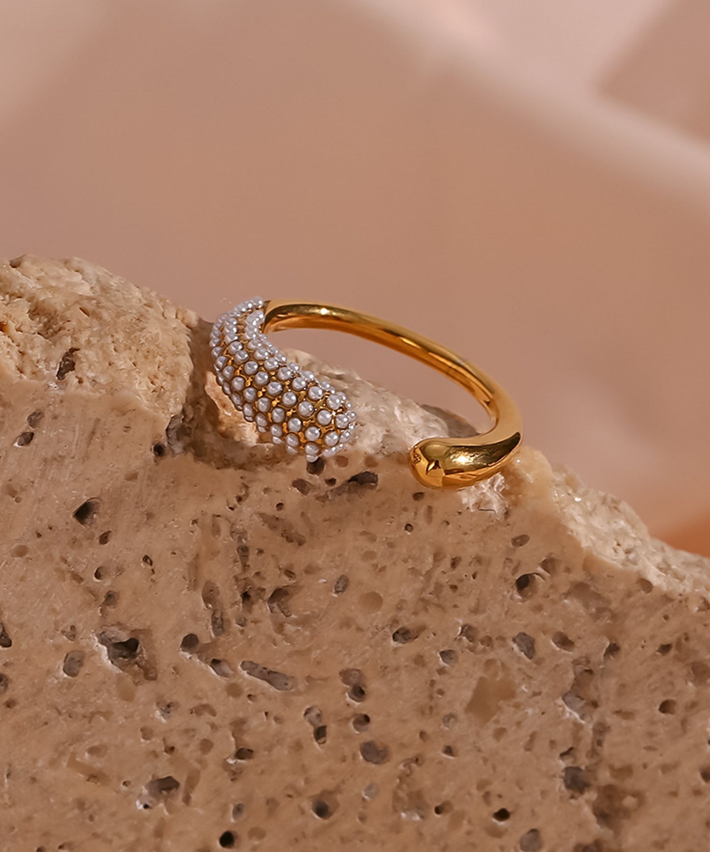 blackdia ocean ベビーパール オープンリング