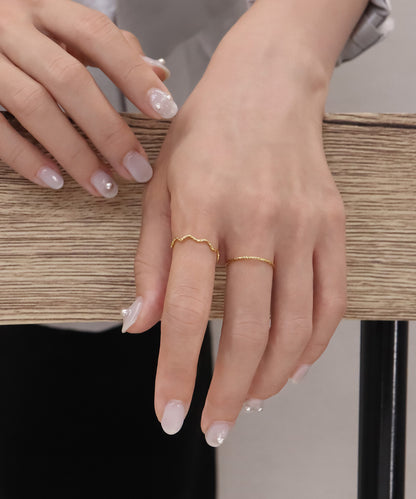 blackdia ocean ウェーブ＆スキンリング 2点セット