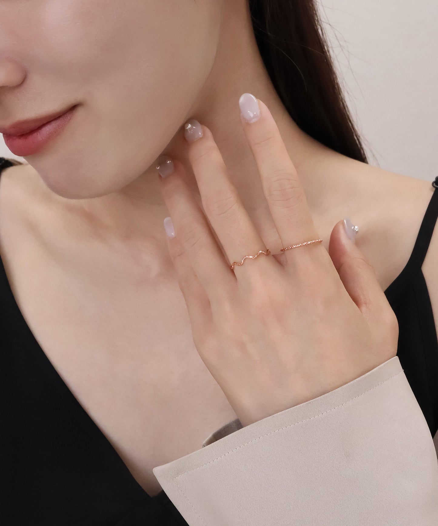 blackdia ocean ウェーブ＆スキンリング 2点セット