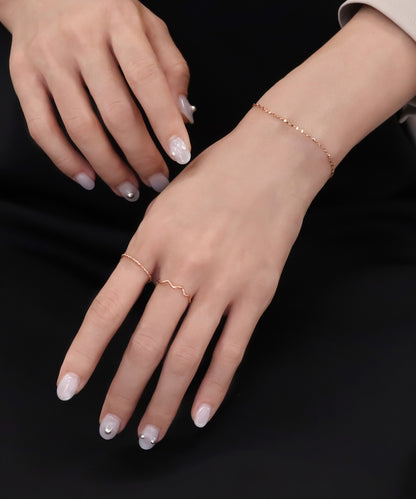 blackdia ocean ウェーブ＆スキンリング 2点セット