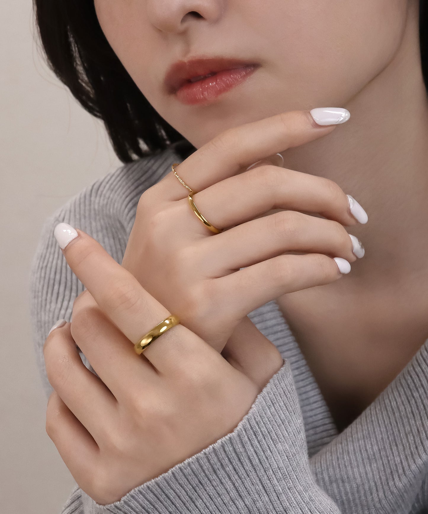 blackdia ocean シンプルリング3点セット