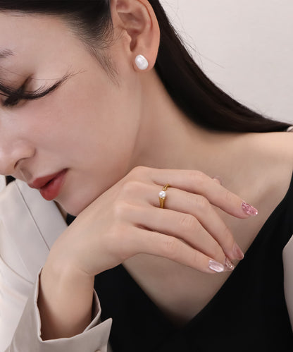 blackdia ocean パールオープンリング