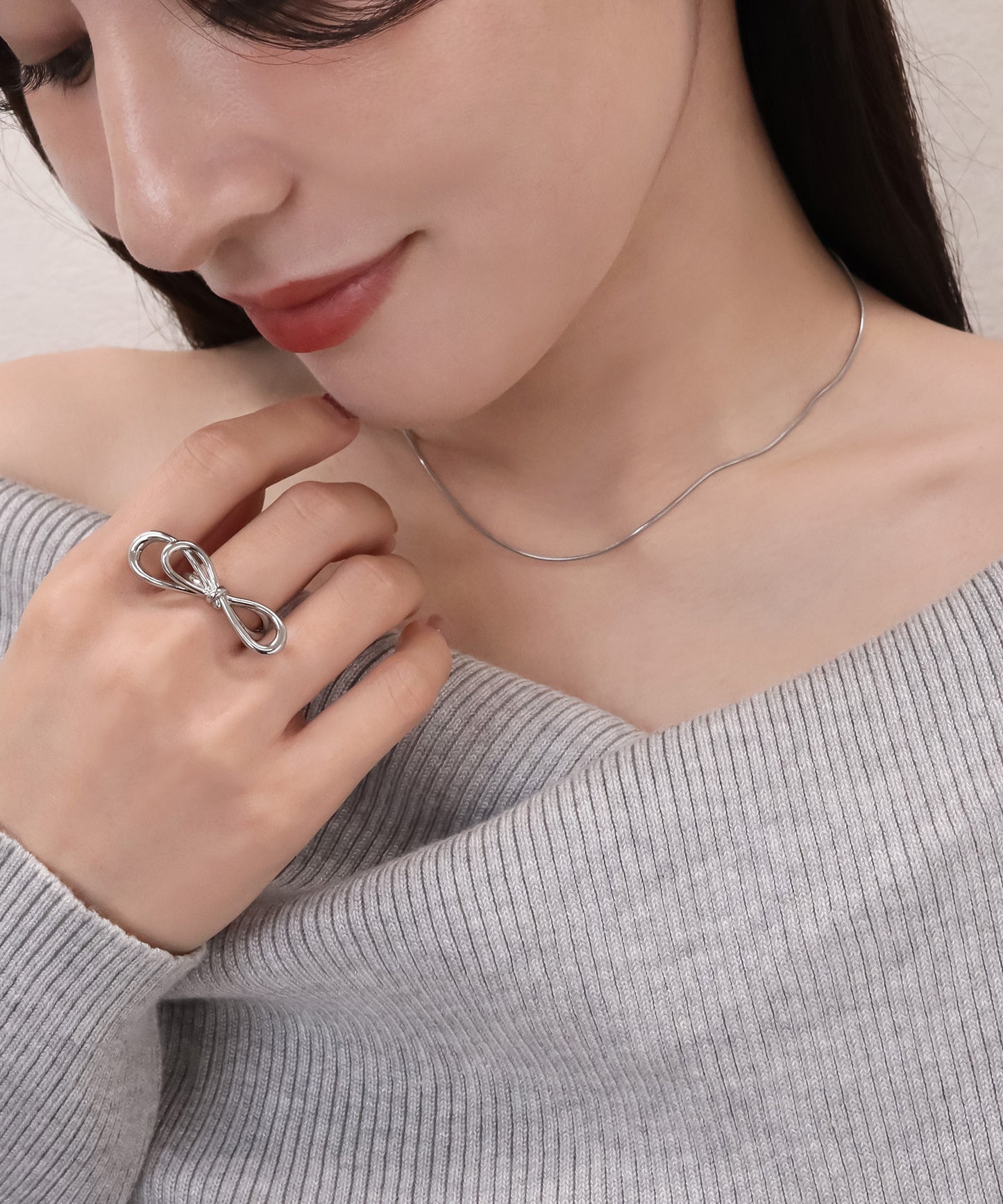 blackdia ocean ビッグリボンループリング