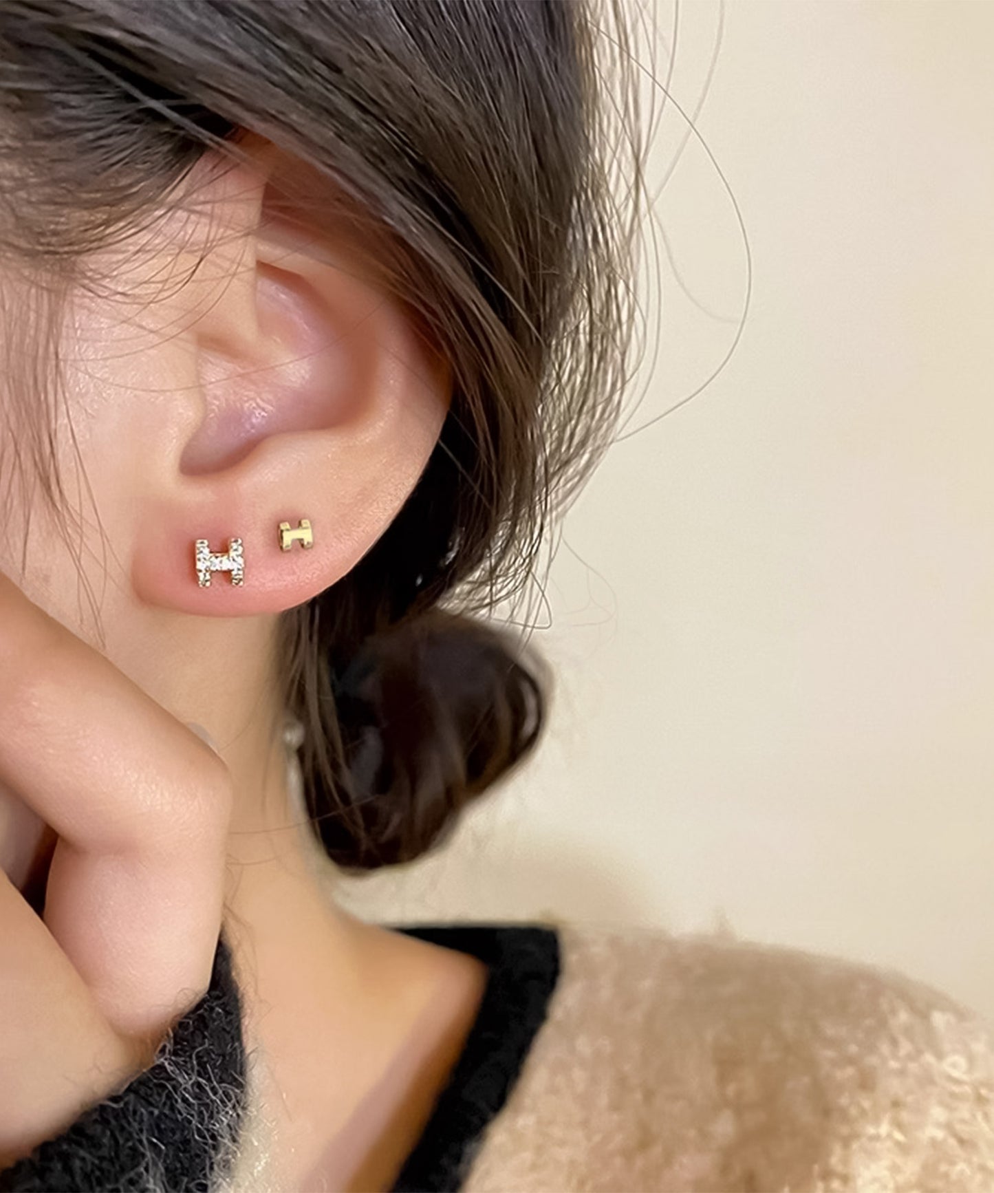 blackdia ocean Hモチーフ ミニピアス silver925