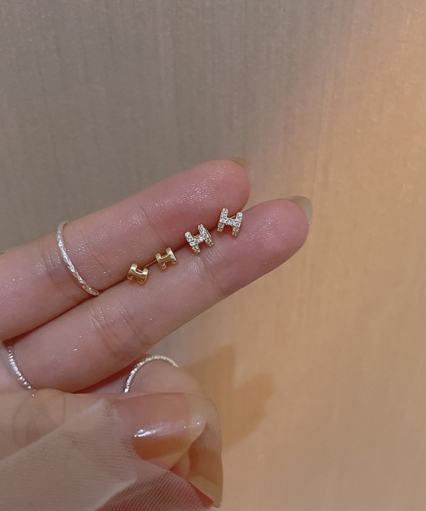 blackdia ocean Hモチーフ ミニピアス silver925