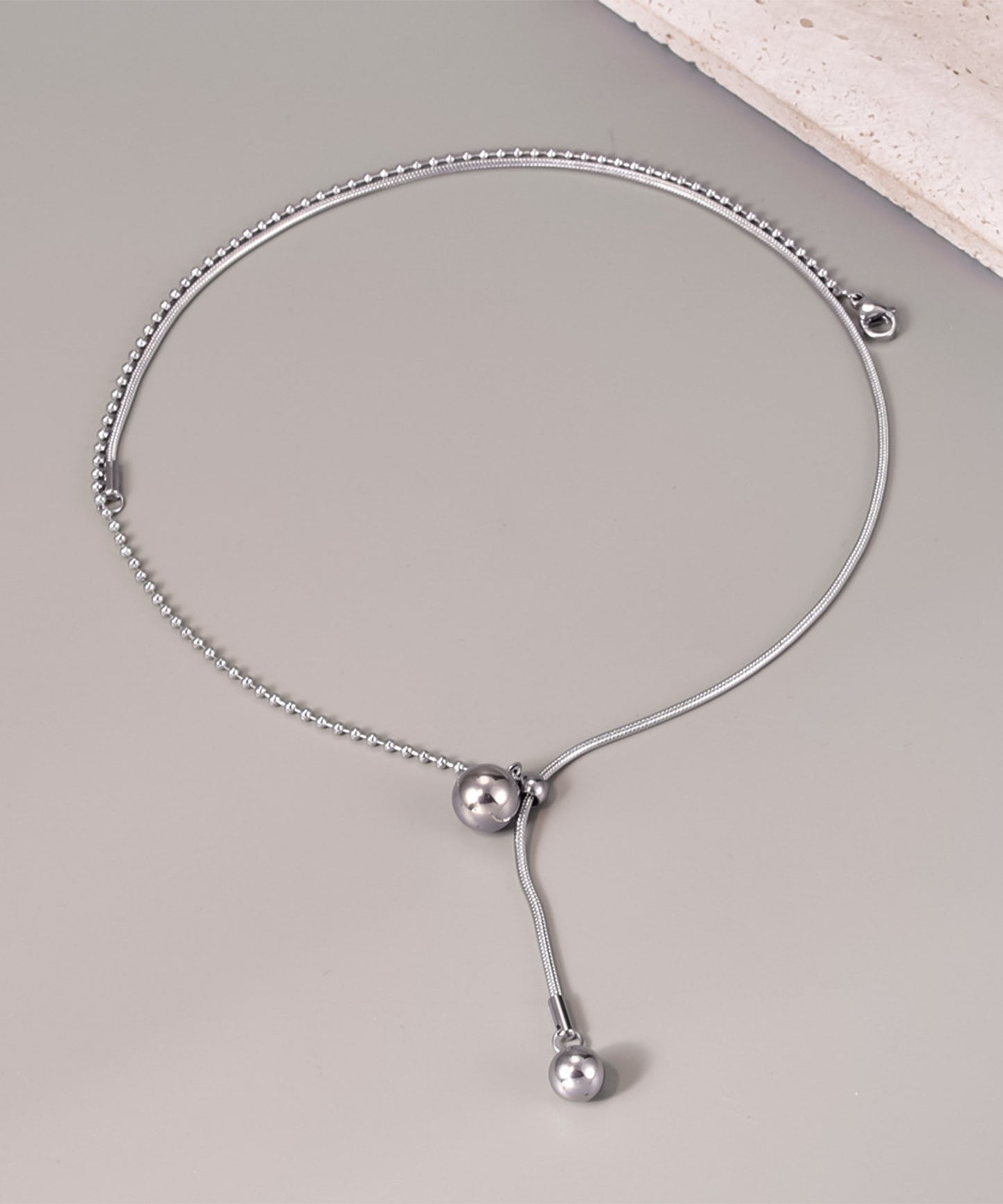 blackdia ocean ボール&スネーク ラリエットネックレス