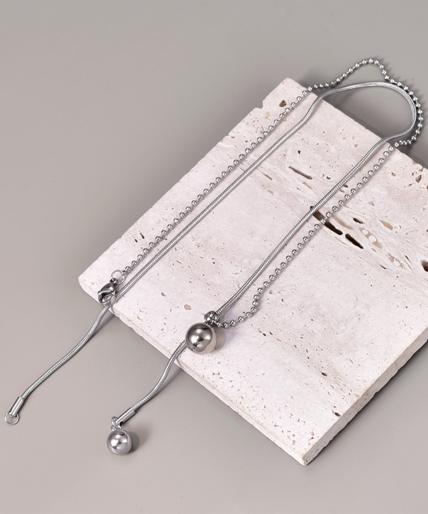 blackdia ocean ボール&スネーク ラリエットネックレス