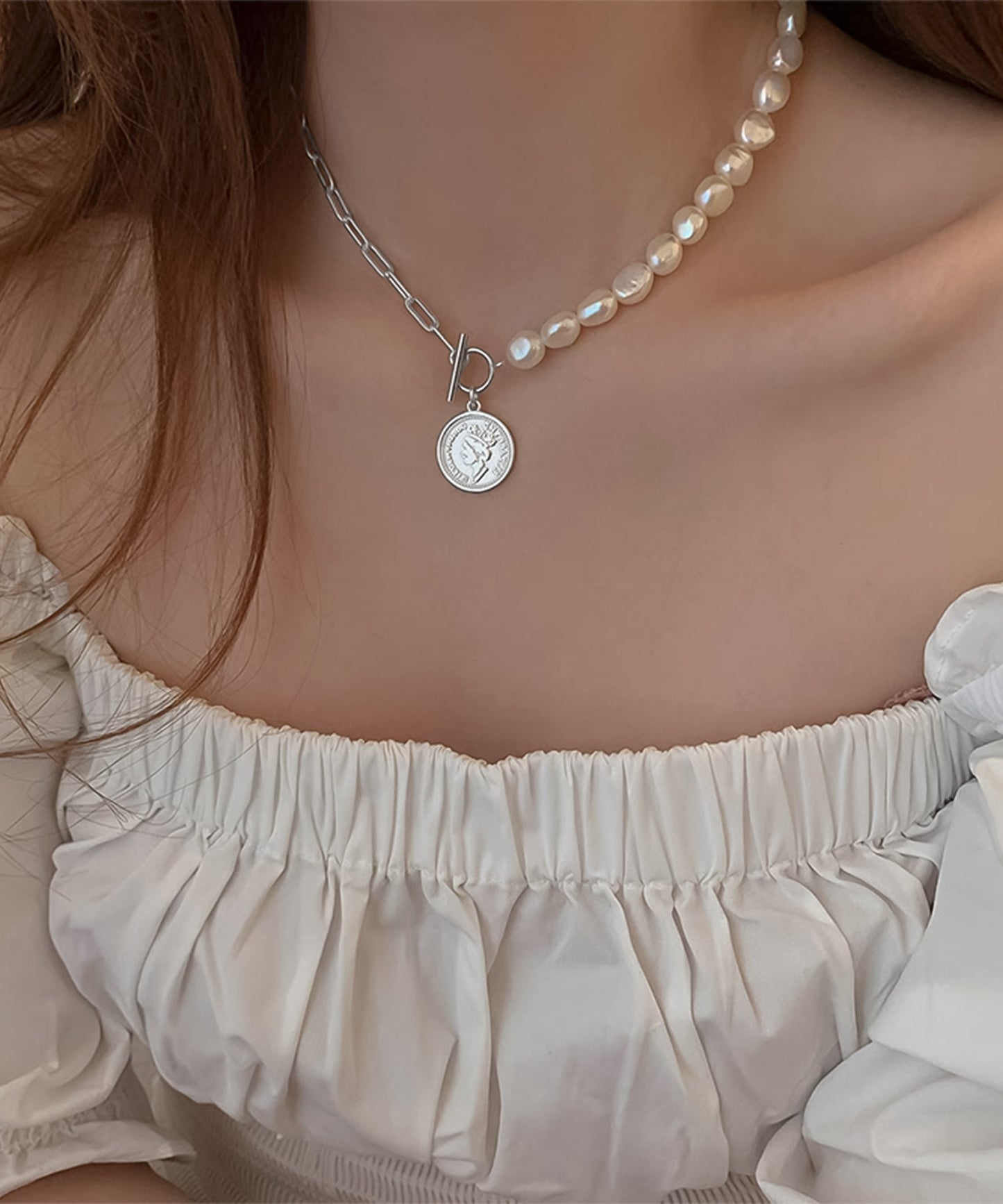 blackdia ocean バロックパール コインネックレス