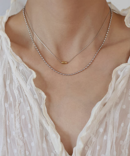 blackdia ocean バイカラー ダブルチェーンネックレス