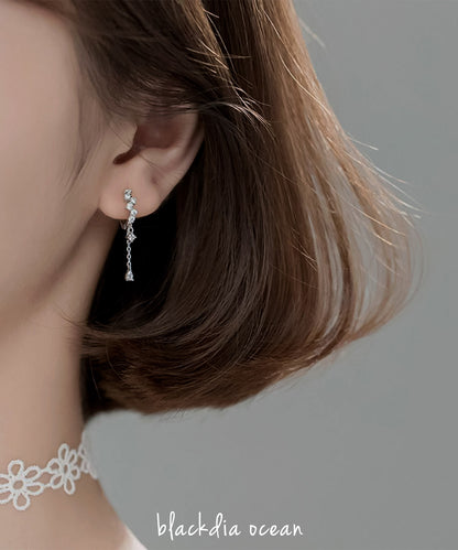 blackdia ocean ジルコニア ドロップチェーン ピアス　