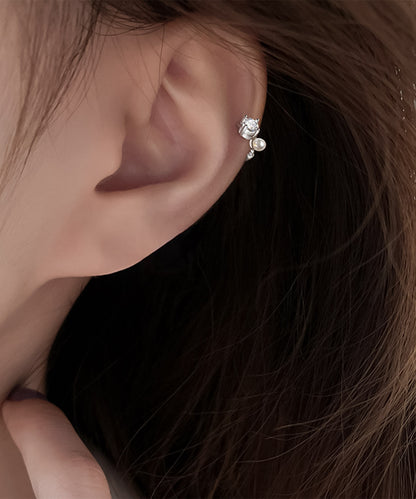 blackdia ocean パール&ジルコニア フープピアス