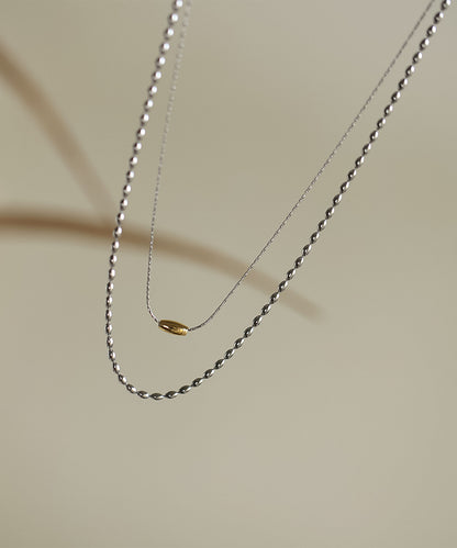 blackdia ocean バイカラー ダブルチェーンネックレス