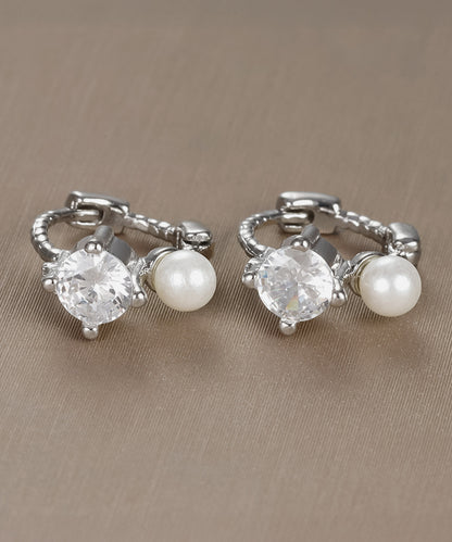 blackdia ocean パール&ジルコニア フープピアス