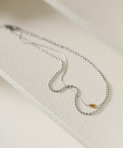 blackdia ocean バイカラー ダブルチェーンネックレス