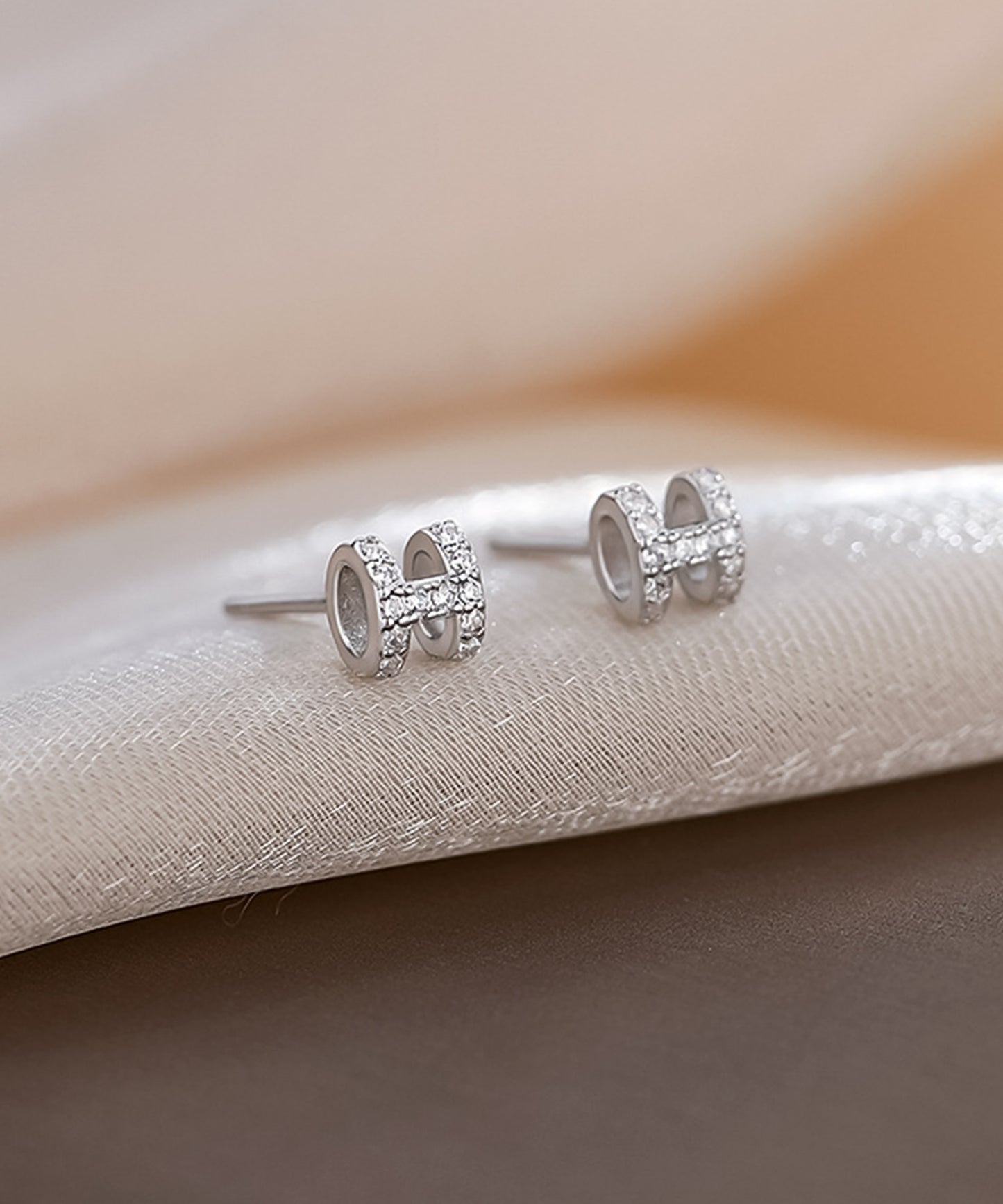 blackdia ocean Hモチーフ ミニピアス silver925