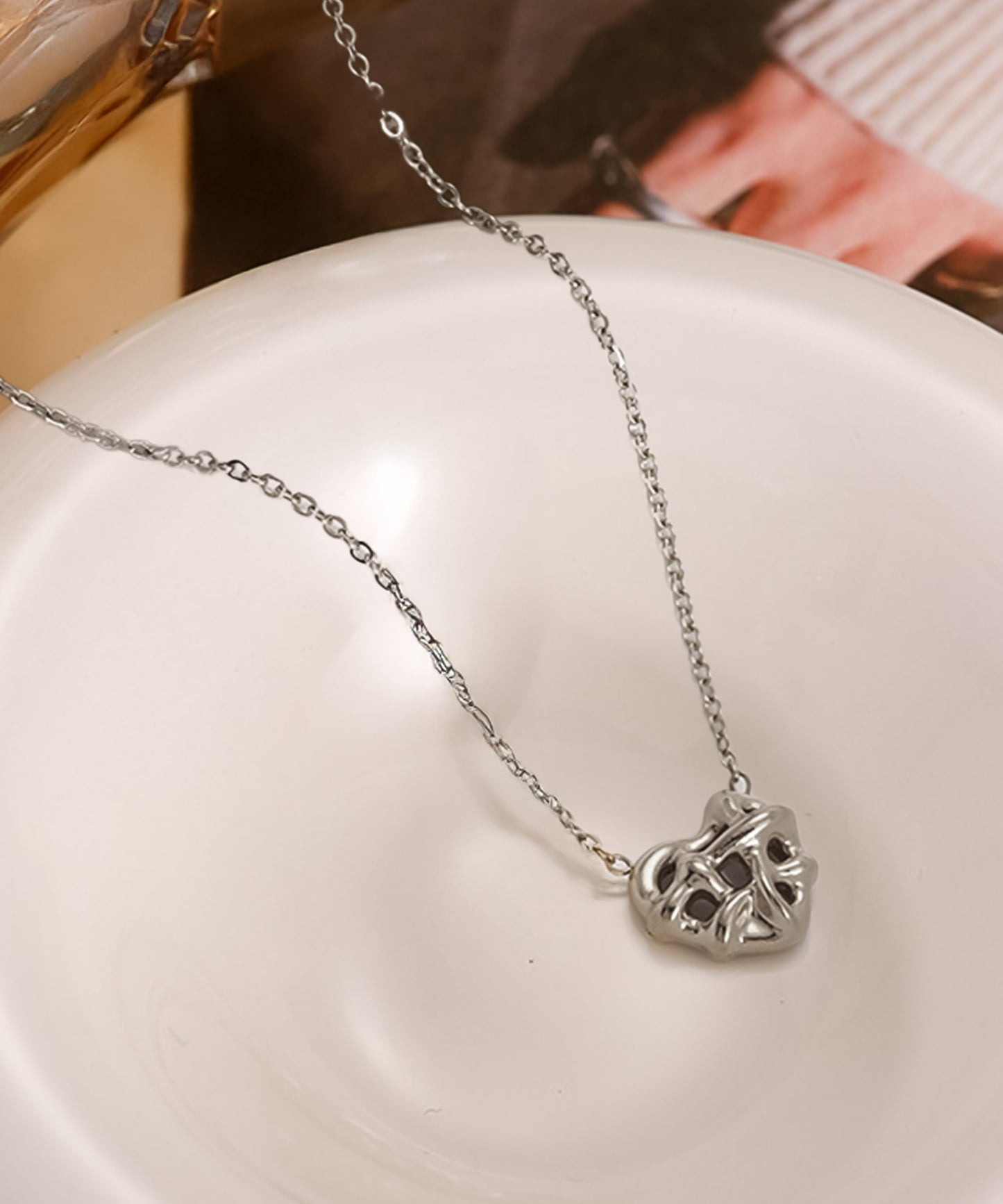 blackdia ocean ハートパイ ネックレス